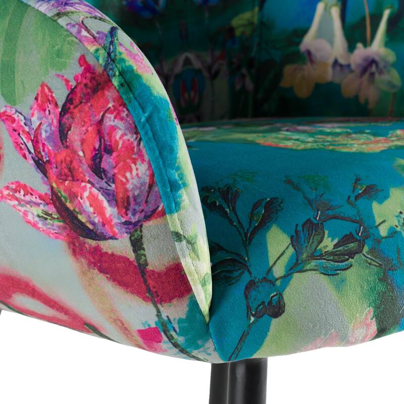 Modrest Roxann Modern Counter Stool in Funky Velvet