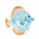 preview thumbnail 2 of 1, Turquoise And Orange Fish Dish