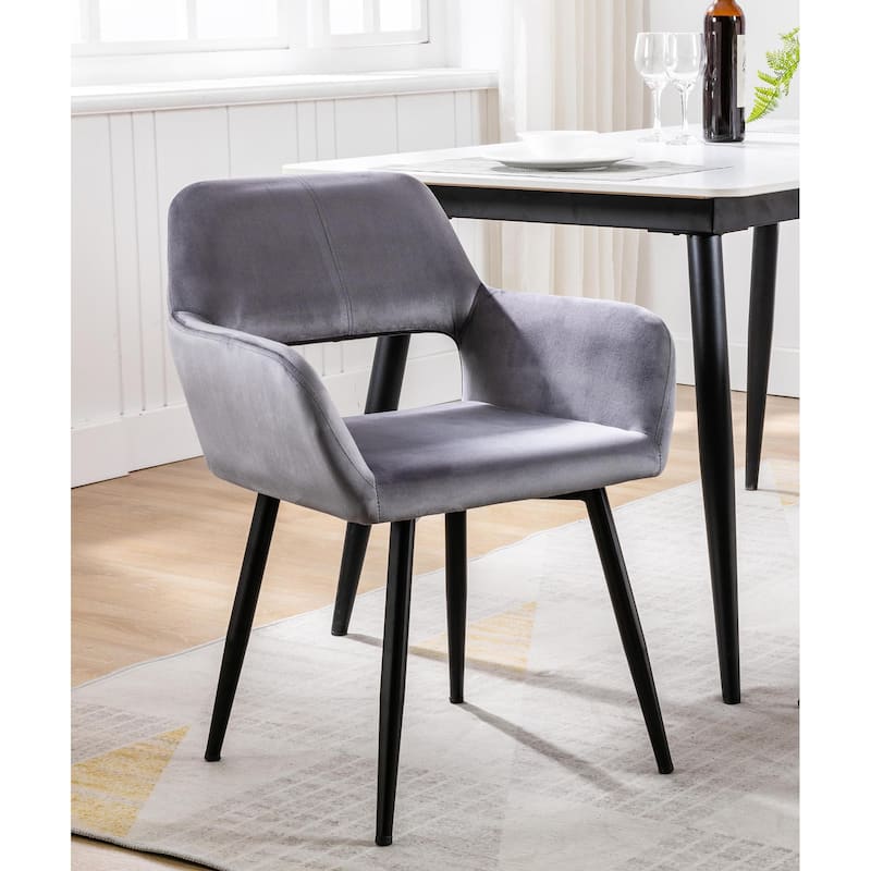 Porthos Home Giana Dining Room Chair, Velvet Upholstery, Metal Legs