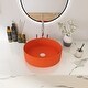 preview thumbnail 14 of 36, BNK 16 inch White Ceramic Circular Vessel Bathroom Sink