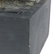 preview thumbnail 8 of 9, 34.25-Inch H Gray Modern Column Outdoor Cement Fountain with LED Light