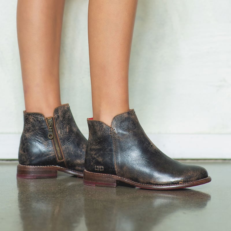 Bed Stu Women's Yurisa Leather Ankle Boot - 6.5 - Black Lux
