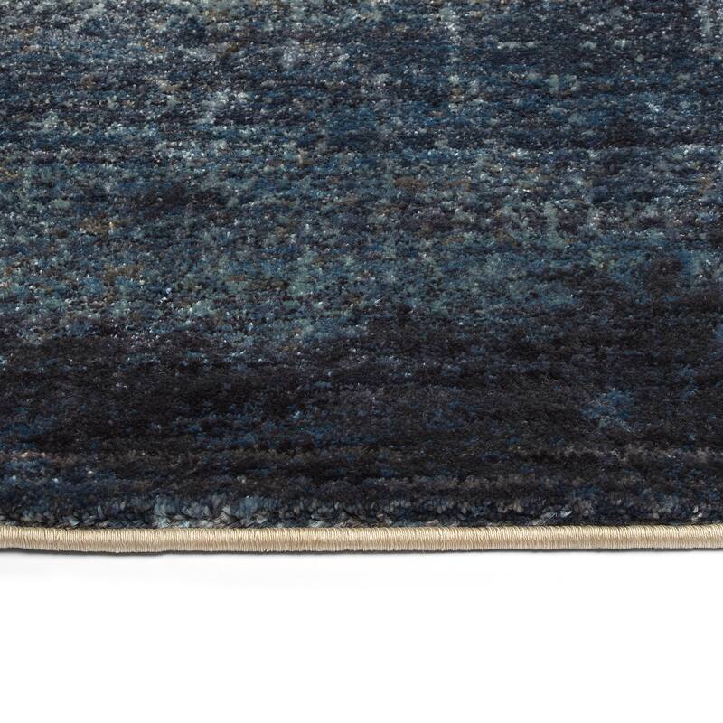 Maya Collection Blue Power Loomed Indoor Area Rug