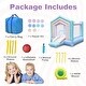 preview thumbnail 6 of 7, Kids Bounce House with Slide and Basketball Rim Bouncy Castle for Party with 480W Blower - 114.5" x 79.5" x 85"