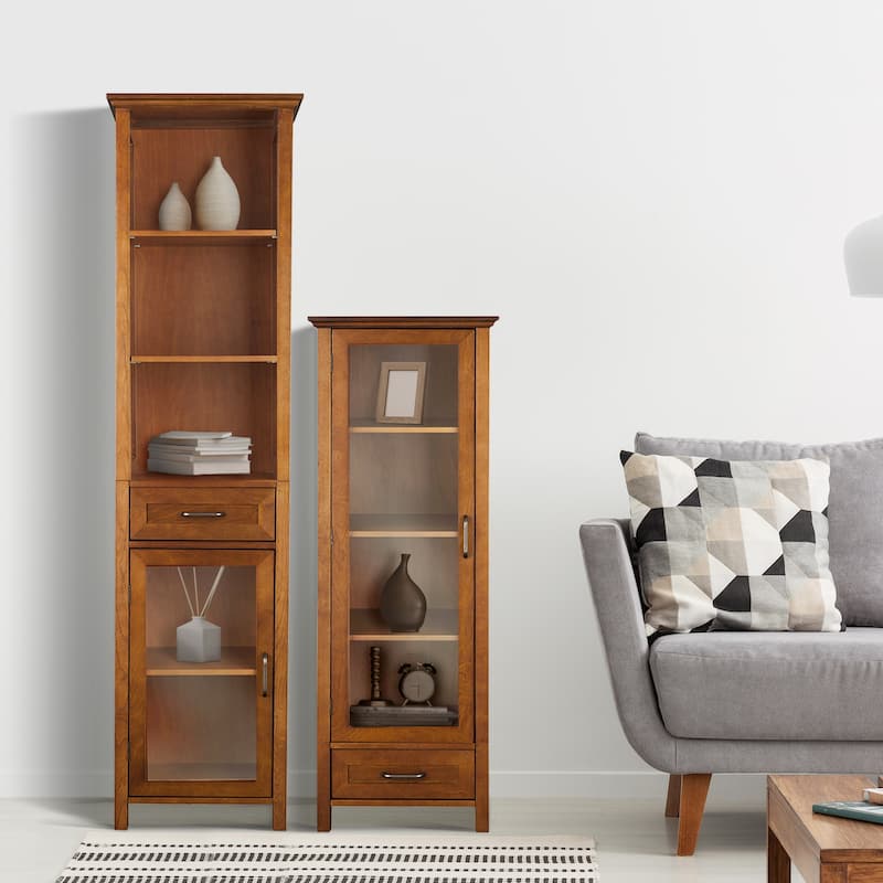 Teamson Home Avery Freestanding Linen Cabinet - 13.5"L x 17"W x 65"H