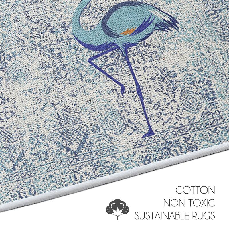 SussexHome Non-Skid Ultra-Thin Area Rugs for Laundry Room, Entryway, Bathroom and Kitchen - Washable Multipurpose Floor Mat