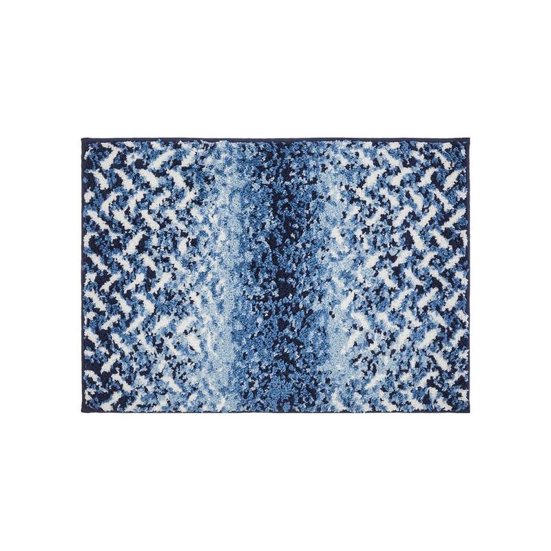 Better Trends 100% Micro Polyester Knitted Bathroom Rugs - Casablanca Collection with Chevron Pattern, Machine Washable Bath Mat