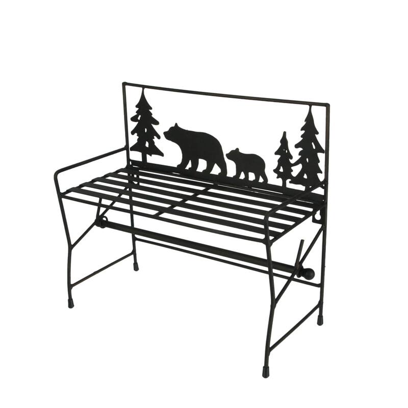 Metal Bear Wall Hanging Kitchen Paper Towel Rack Holder - 12.25 X 14.5 X 6.25 inches