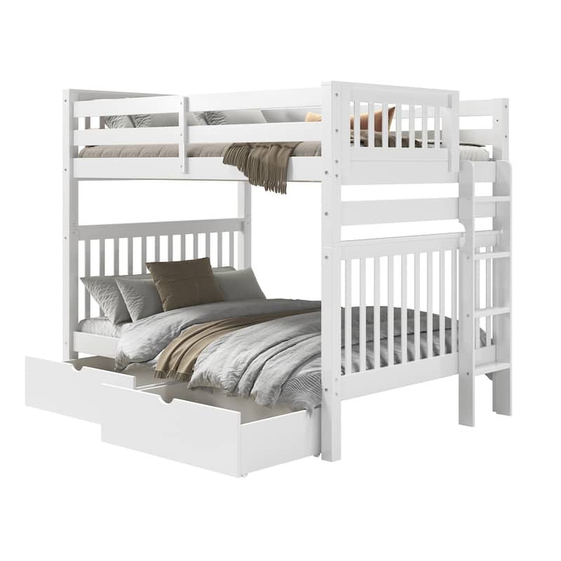 Taylor & Olive Trillium Full over Full Bunk Bed, 2 Drawers