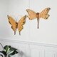 preview thumbnail 2 of 5, Metal Butterfly Wall Decor - Set of 2 Yellow - Roche River Decor