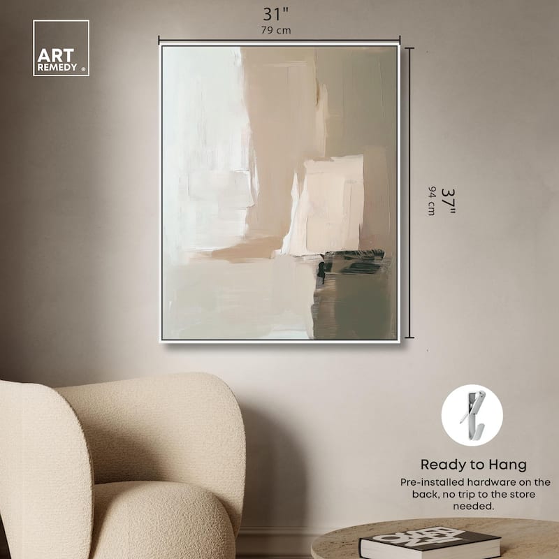 Pale Textured Silence II Canvas by Art Remedy