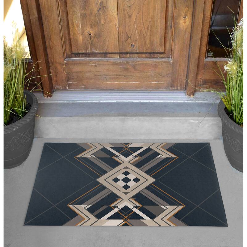 MOD TWEED BLUE Outdoor Mat By Kavka Designs Bed Bath & Beyond 34420167