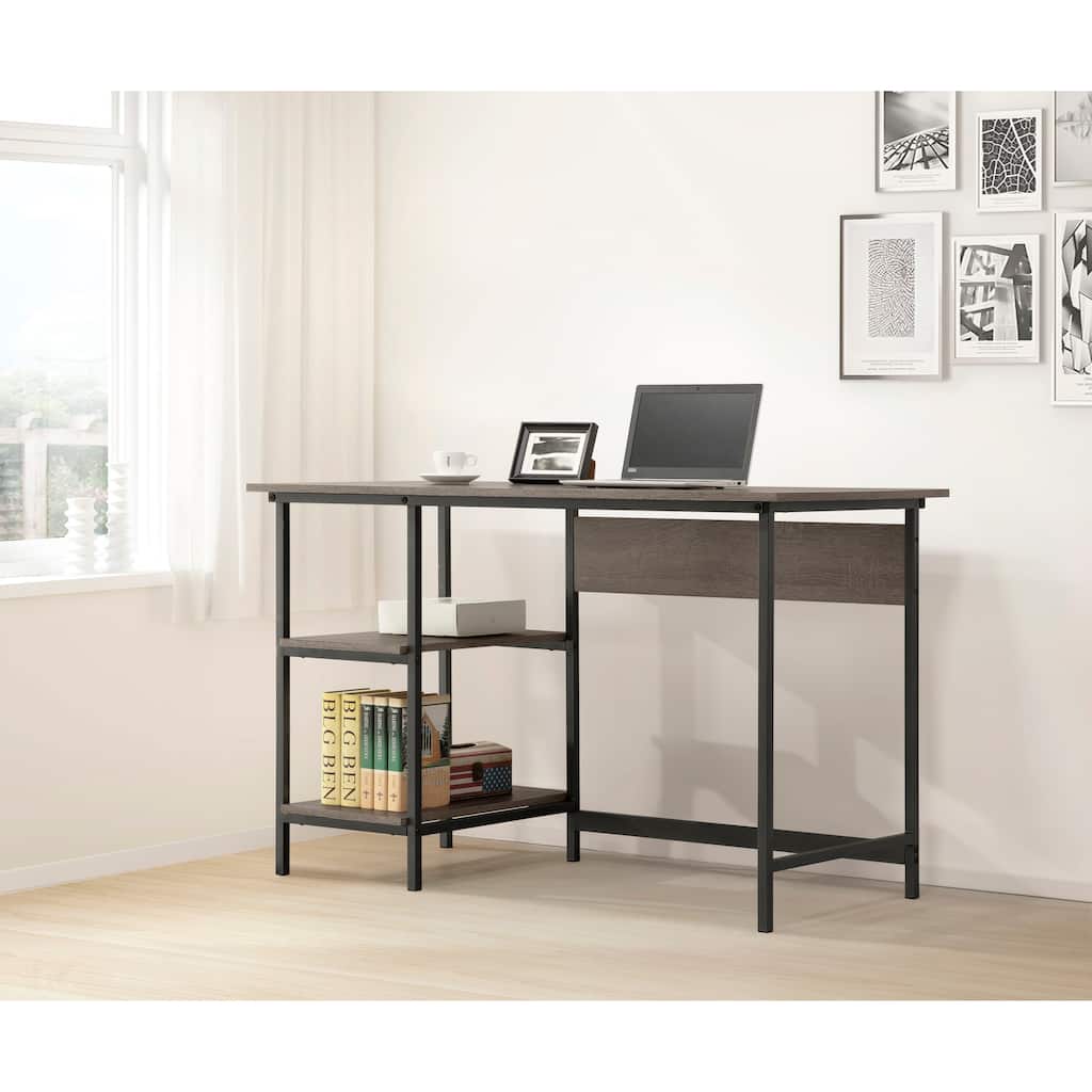 Weathered Gray Computer Desk