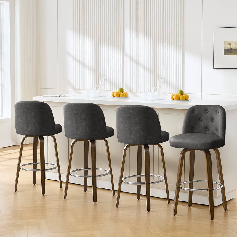 26"/29" Swivel Bar Stools/ Counter Stool with Bentwood Legs