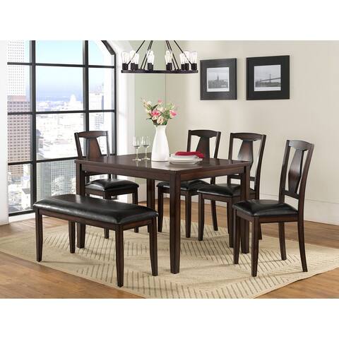Sedona 6pc Upholstered Dining Set with Bench