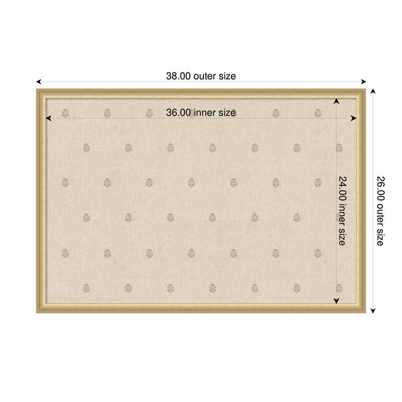 Kate and Laurel Pinboard Beige Botanical Block Print