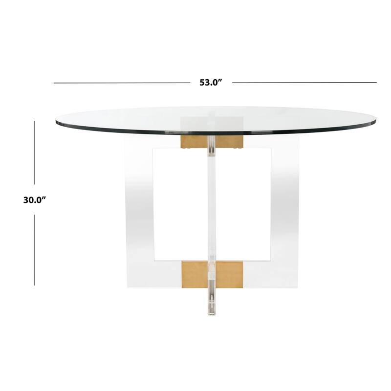 SAFAVIEH Couture Xevera 53-inch Acrylic Dining Table - 53"W x 53"D x 30"H