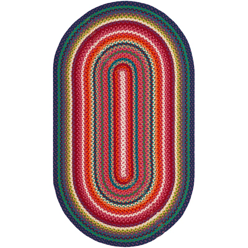 SAFAVIEH Handmade Braided Vidolina Country Rug - 4' x 6' Oval - Multi