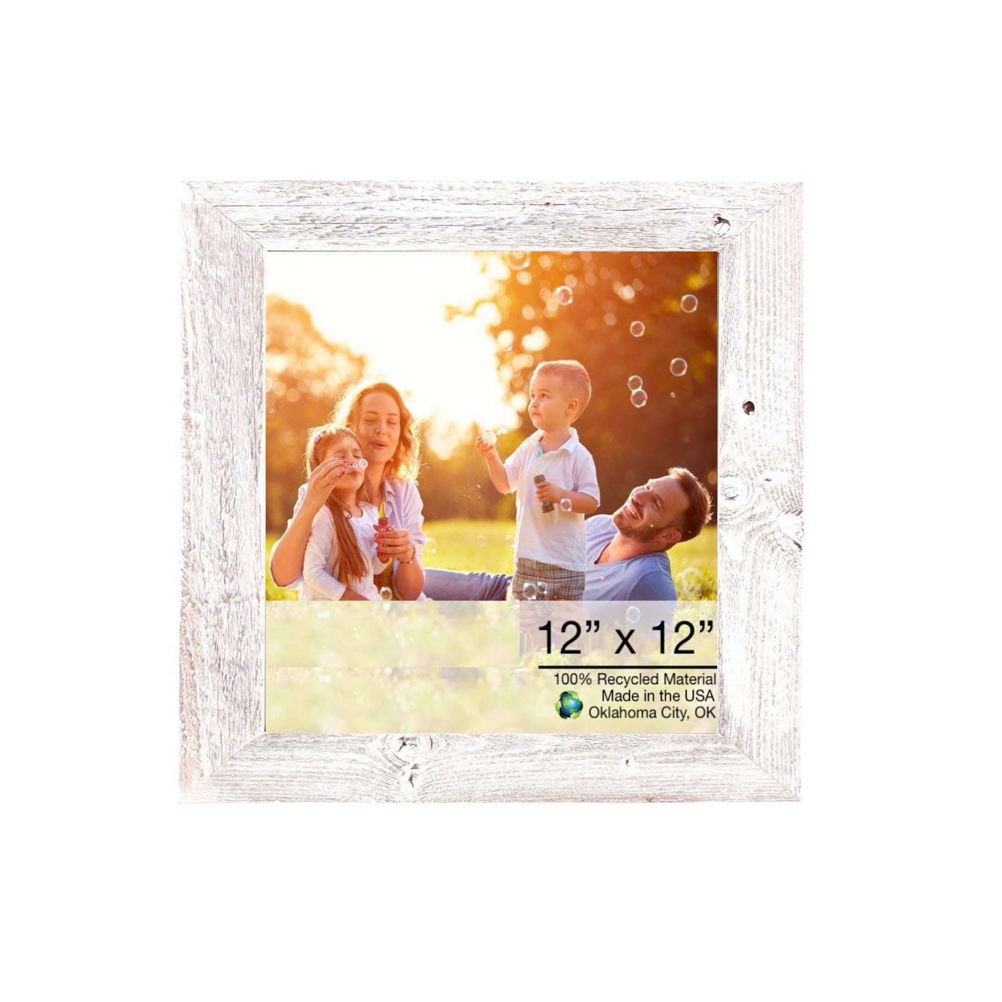 12X12 Rustic White Washed Picture Frame With Plexiglass Holder 12X12 Rustic White Washed Picture Frame With Plexiglass Holder