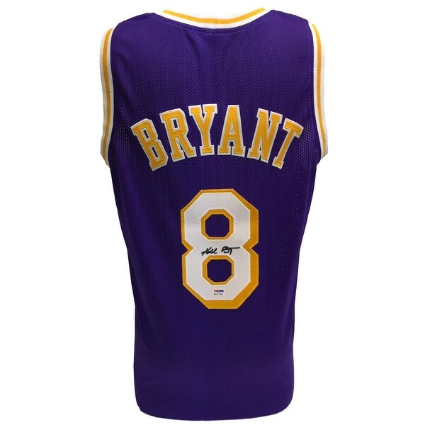 Kobe Bryant Signed Custom Purple Basketball Jersey PSA