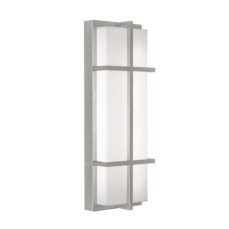 AFX AUGW0720LAJMV August 20" Tall LED Outdoor Wall Sconce with White - Painted Nickel / White
