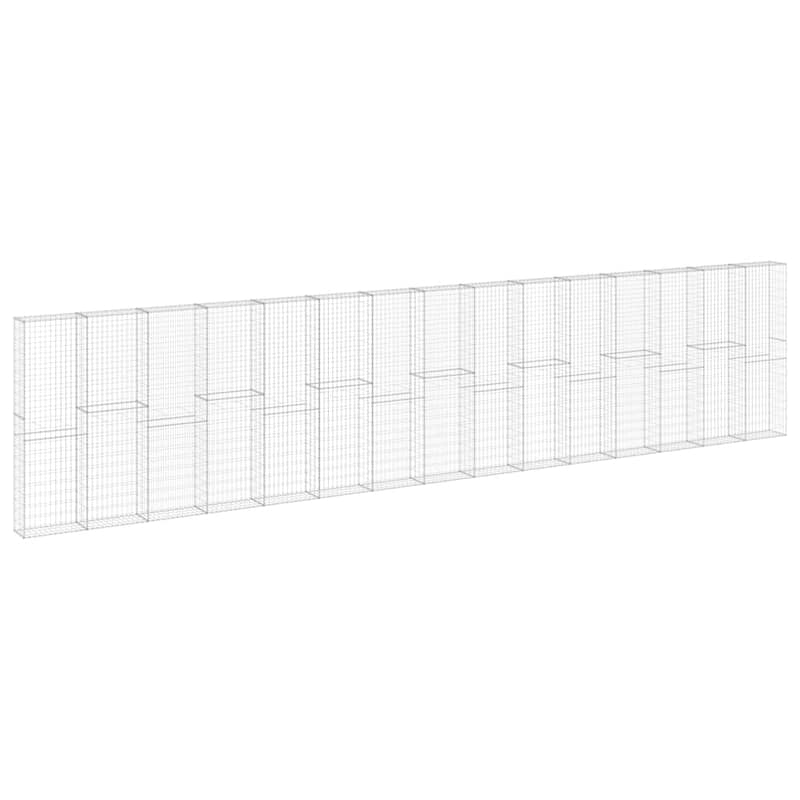 vidaXL Gabion Basket, Galvanized Steel