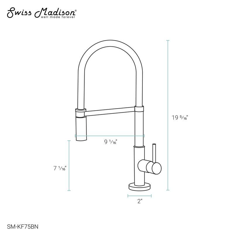 Troyes Single Handle, Pull-Down Kitchen Faucet