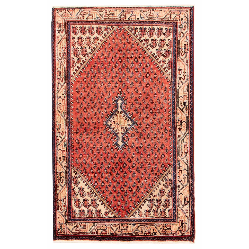 Anatolian Vintage Black, Red Rug 4'9" x 7'9" - 3'11 x 6'7