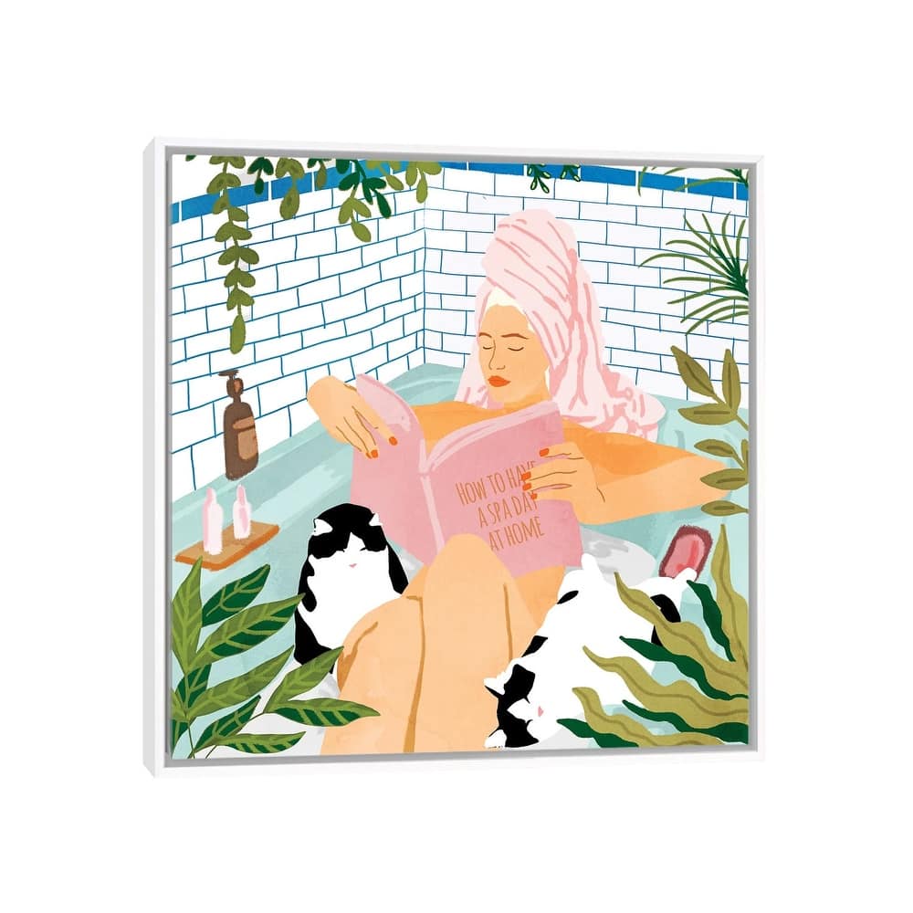 iCanvas "How To Have A Spa Day At Home" by 83 Oranges Framed