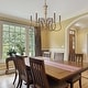 preview thumbnail 3 of 8, LALUZ Farmhouse 6-Light Rustic Wood Classic Chandelier for Living Dining Room