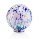 preview thumbnail 10 of 9, Alpine Corporation 8" Diameter Indoor/Outdoor Glass Gazing Globe with LED Lights and Stand, Blue/White