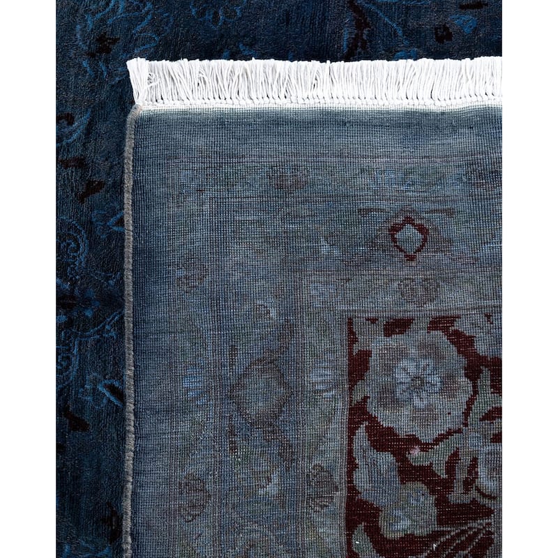 Overdyed, One-of-a-Kind Hand-Knotted Area Rug - Gray - 12' 1" x 17' 10"