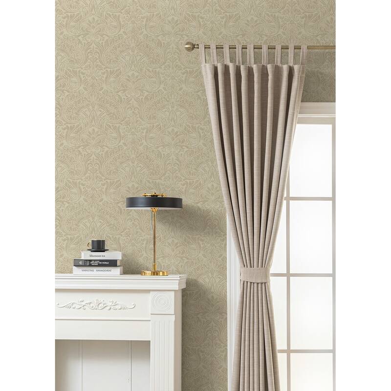 Seabrook Designs Twain Damask Unpasted Wallpaper