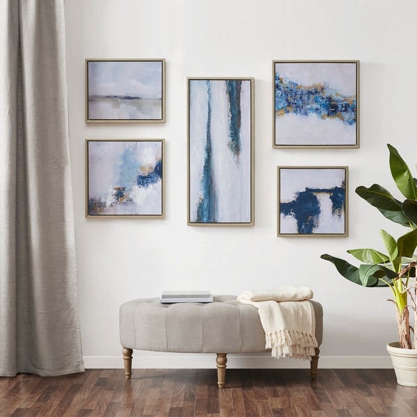 上品】 Madison Home Park Canvas Ethereal Wall Wall Room Art-Multi Blue，  Print to in Living Madison White Dining Frame Modern Hang Abst for 