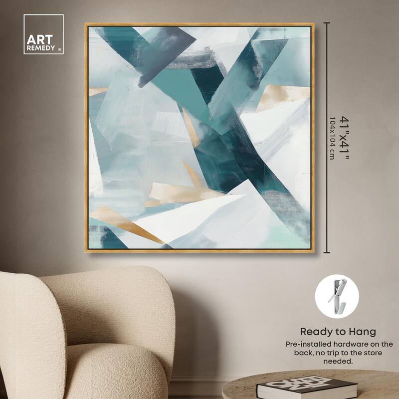 Cerulean Shard Canvas by Art Remedy