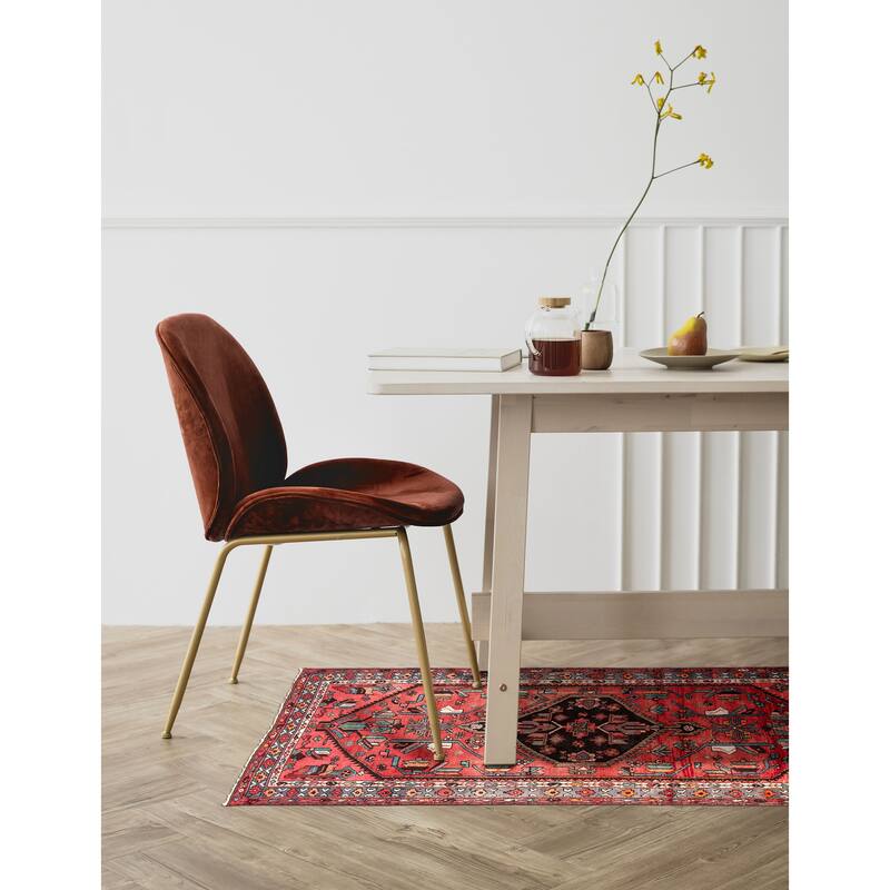 ECARPETGALLERY Hand-knotted Andelz Red Wool Rug - 3'10 x 7'10