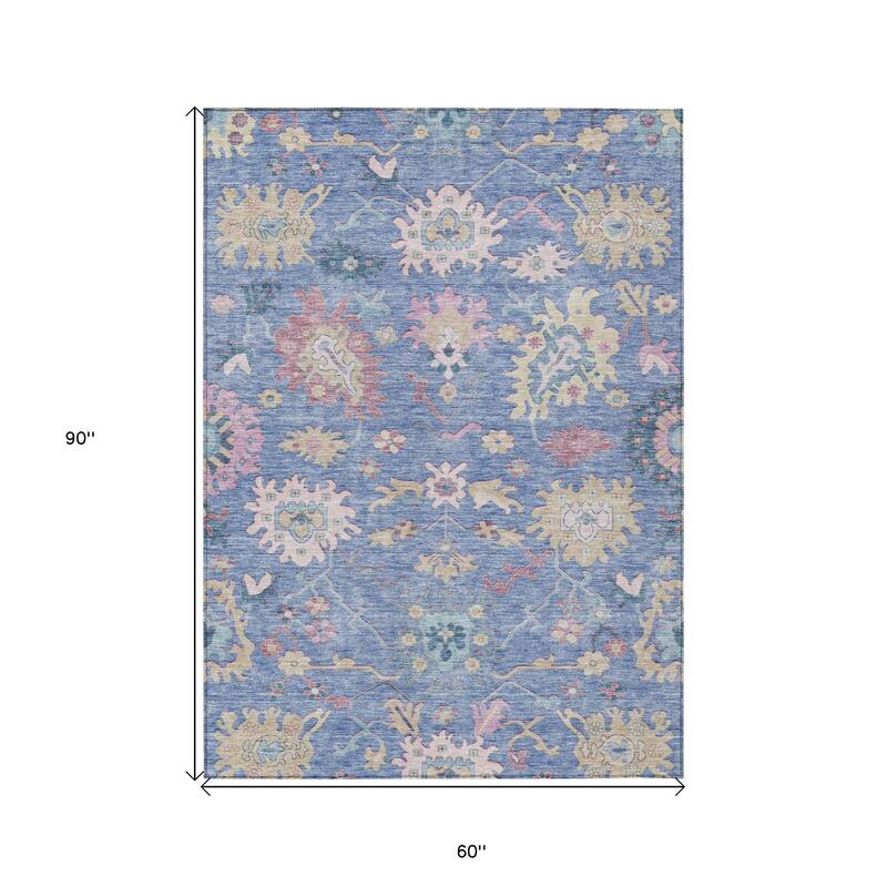 HomeRoots Floral Transitional Rectangle Outdoor Rug
