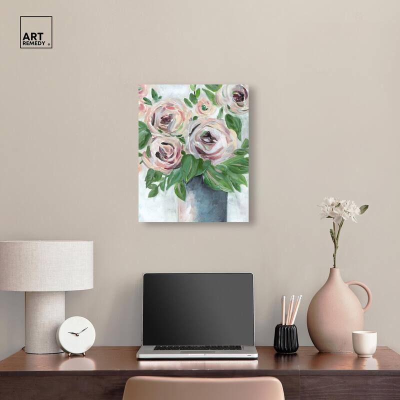 Flowers from my Garden Canvas by Art Remedy, Gallery Wrapped