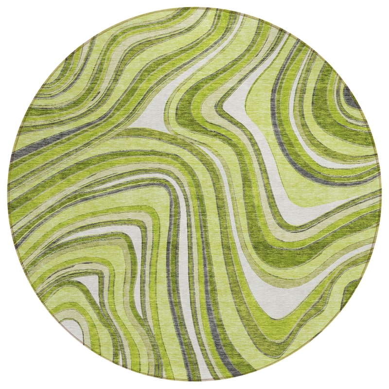 HomeRoots Abstract Transitional Rectangle Outdoor Rug