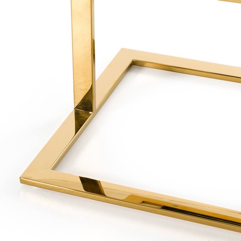 Modrest Frankie Contemporary White & Gold Dining Chair