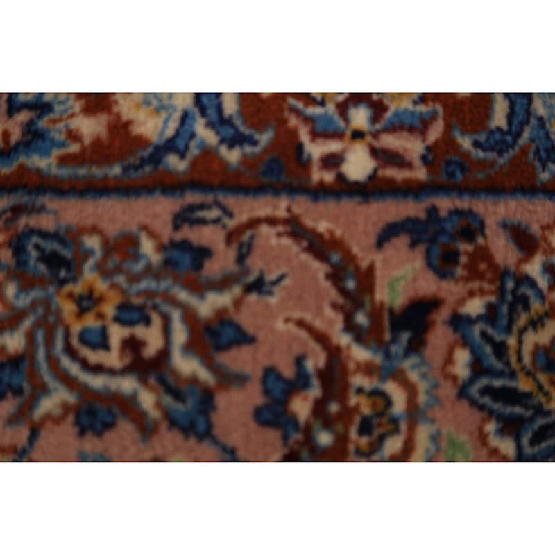 Vegetable Dye Blue Animals Isfahan Persian Vintage Wool Carpet - 3'4" x 5'3"
