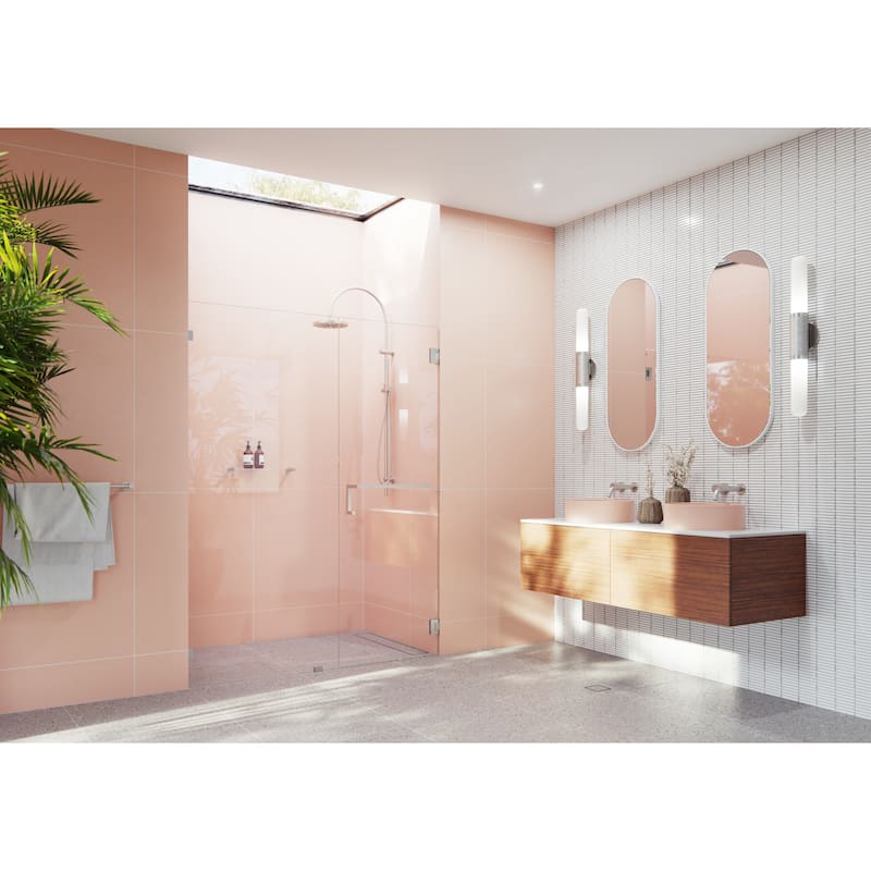 Glass Warehouse 78" x 58" Frameless Towel Bar Shower Door - Wall Hinge