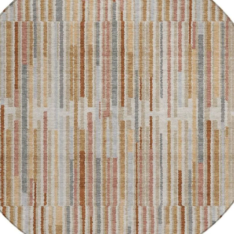 HomeRoots Striped Transitional Rectangle Outdoor Rug
