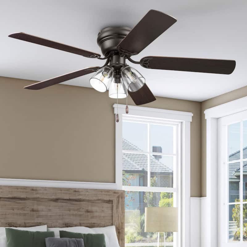 Prominence Home Renton Traditional Farmhouse Indoor Ceiling Fan - 52 - Espresso Bronze