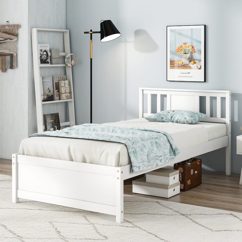 Gymax Twin / Queen / Full Size Bed Frame w/ Headboard Wood Slat