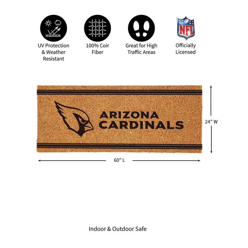 Arizona Cardinals Monochrome Indoor/Outdoor Coir Door Mat