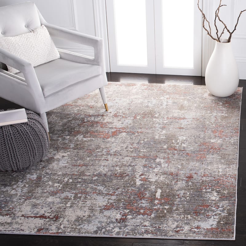 SAFAVIEH History Gisella Modern Rug - 5'3" x 7'7" - Light Grey/Terracotta