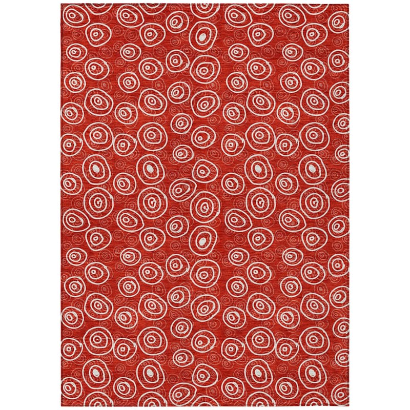 HomeRoots Geometric Transitional Rectangle Outdoor Rug