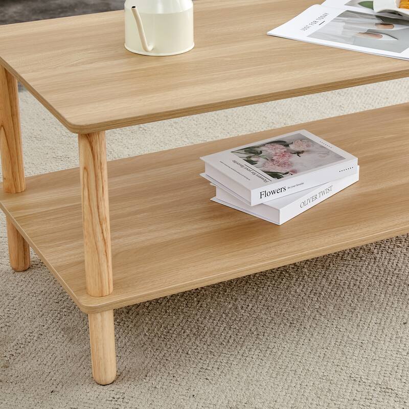 Living Room Rectangular 2-Tier Coffee Table
