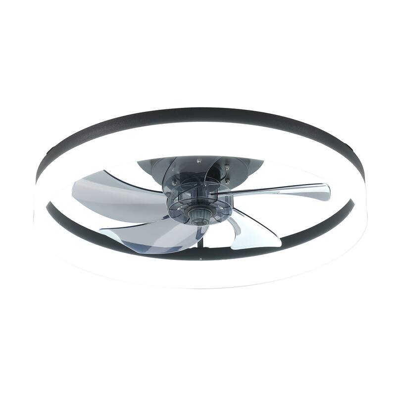 Cusp Barn 20" Dimmable LED Ceiling Fan,Reversible Modern Smart Fan Light,6 Speeds,Quiet DC Motor with APP Control for Indoor
